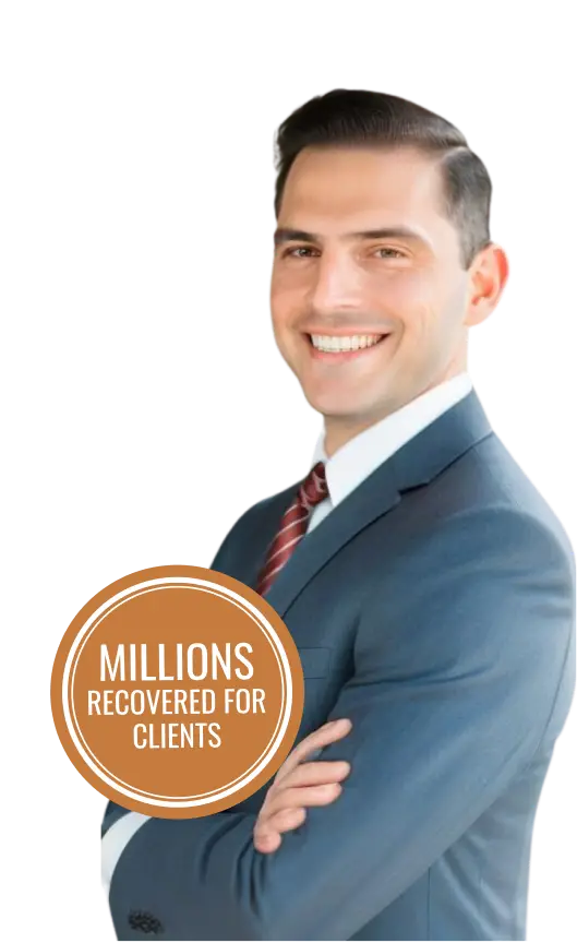 Portrait of experienced personal injury lawyer in Los Angeles helping clients recover compensation for injuries